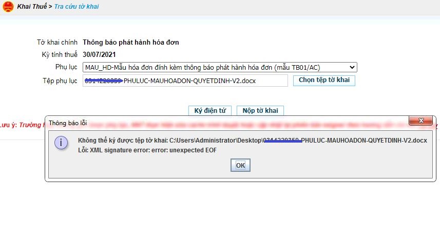 Hình ảnh cho mục tin tức Cập nhật cách khắc phục các lỗi khó chịu khi nộp tờ khai xml: XML signature error: error: unexpected EOF, error: invalid entry CRC